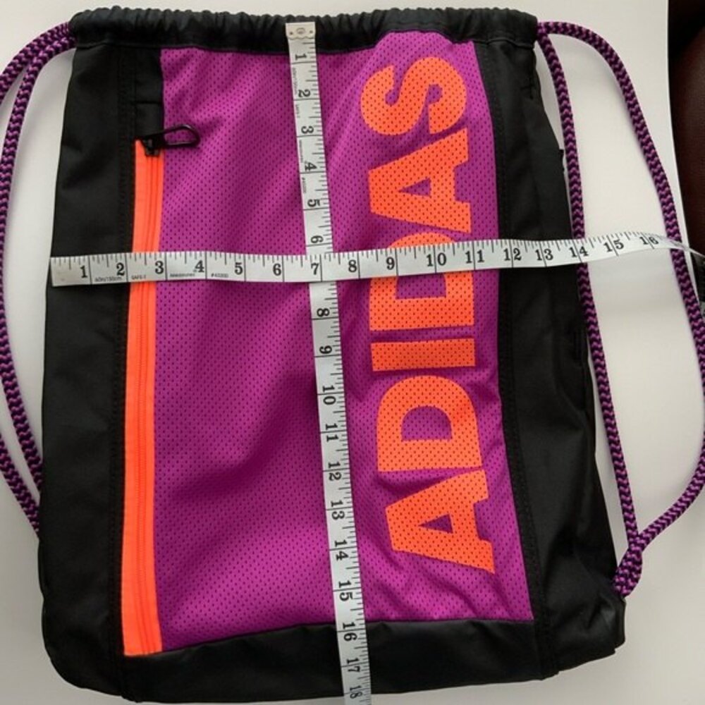 Adidas Fabric Drawstring Backpack Purple - Picture 6 of 12